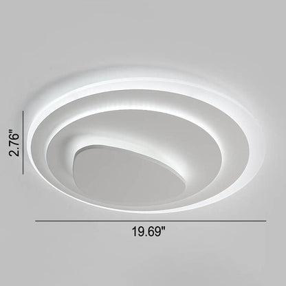 Nordic Simple Geometric Wrought Iron Acrylic LED Flush Mount Ceiling Light