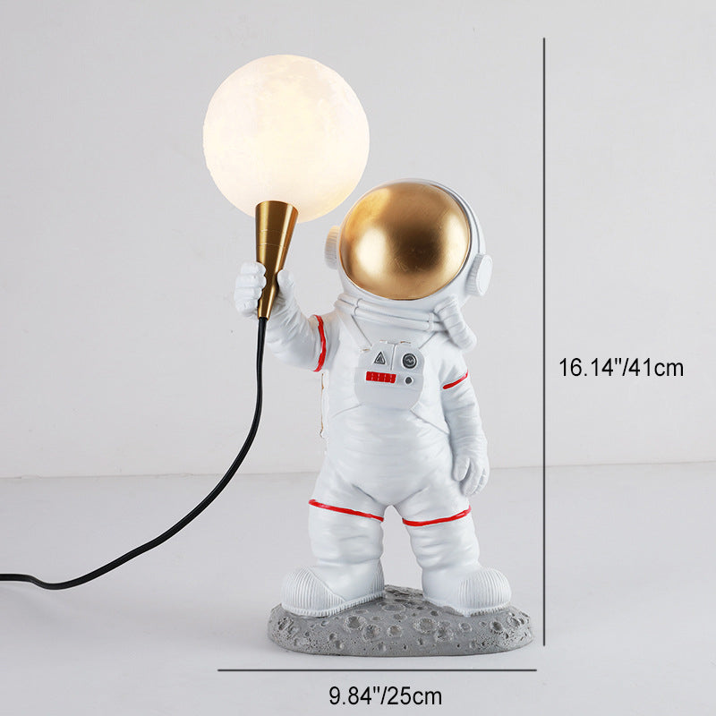 現代的でクリエイティブな樹脂製ABS製宇宙飛行士1灯テーブルランプ（寝室用） 