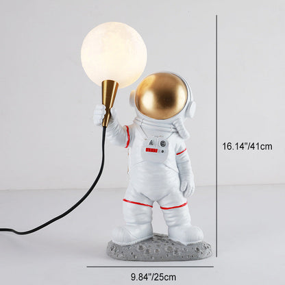 現代的でクリエイティブな樹脂製ABS製宇宙飛行士1灯テーブルランプ（寝室用） 
