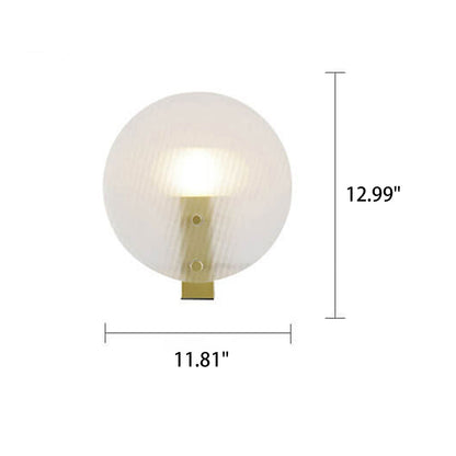Modern Light Luxury Round Frosted Glass 1-Light Table Lamp