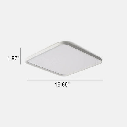 Modern Minimalist Rectangular Iron Aluminum LED Flush Mount Lighting