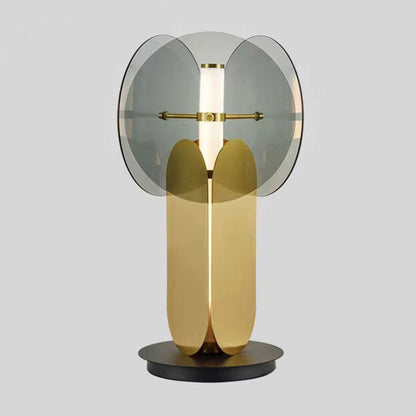 Modern Creative Splicing Glass Iron LED Table Lamp