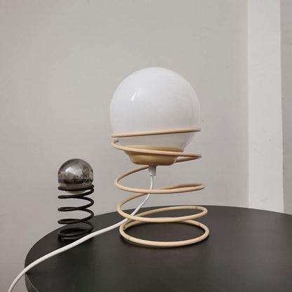 Nordic Creative Glass Ball Spring Base Design 1-Light Table Lamp