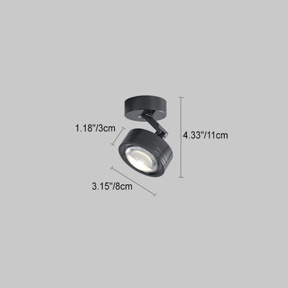 Contemporary Industrial Aluminum Cylinder LED Spotlight Wall Sconce Lamp For Bedroom