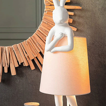 Nordic Apron Rabbit Resin 1-Light Table Lamp