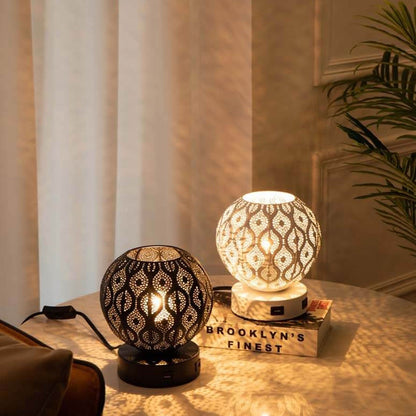 Creative Spherical Metal Projection 1-Light Decorative Table Lamp