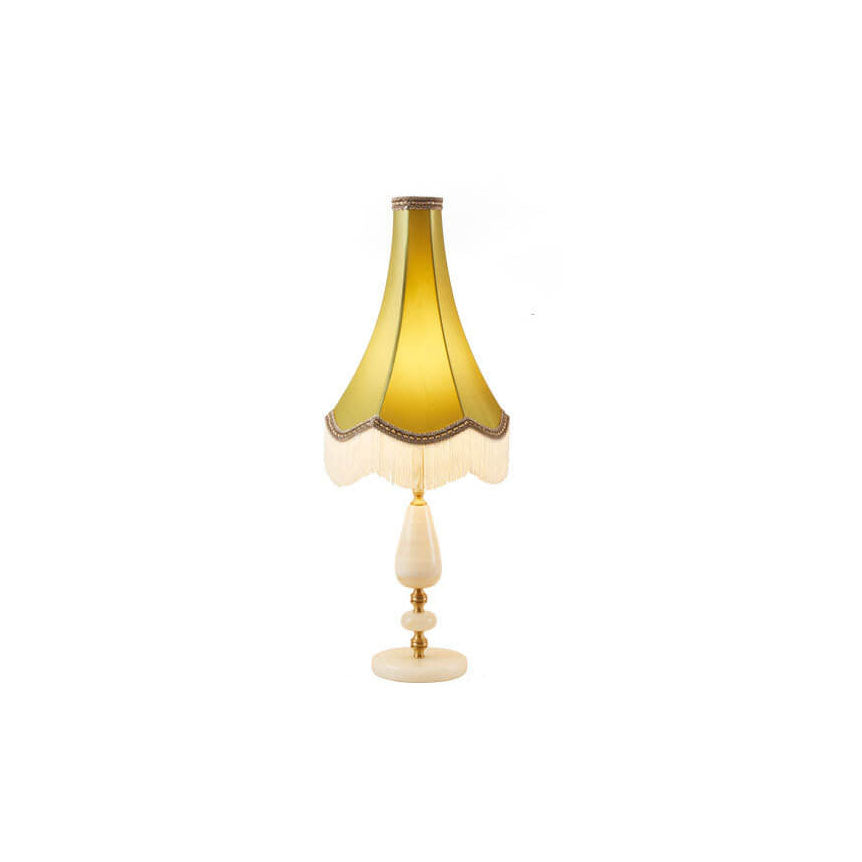 French Retro Court Tassel Copper 1-Light Table Lamp