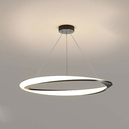 Nordic Light Luxury Round Aluminum LED Pendant Light