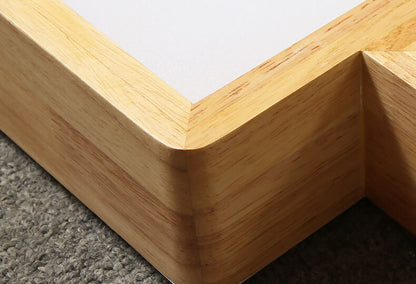 Nordic Solid Wood Square LED Flush Mount Ceiling Light