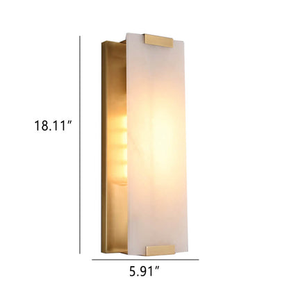 Nordic Light Luxury Marble Strip Design 1-Light Wall Sconce Lamp