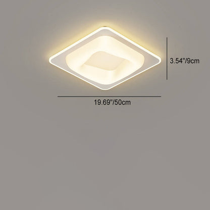 Modern Simplicity Triangle Square Star Round Iron Acrylic LED Flush Mount Ceiling Light For Bedroom