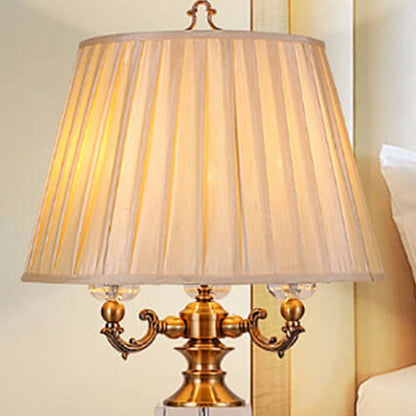 European Light Luxury Zinc Alloy Crystal 1-Light Table Lamp