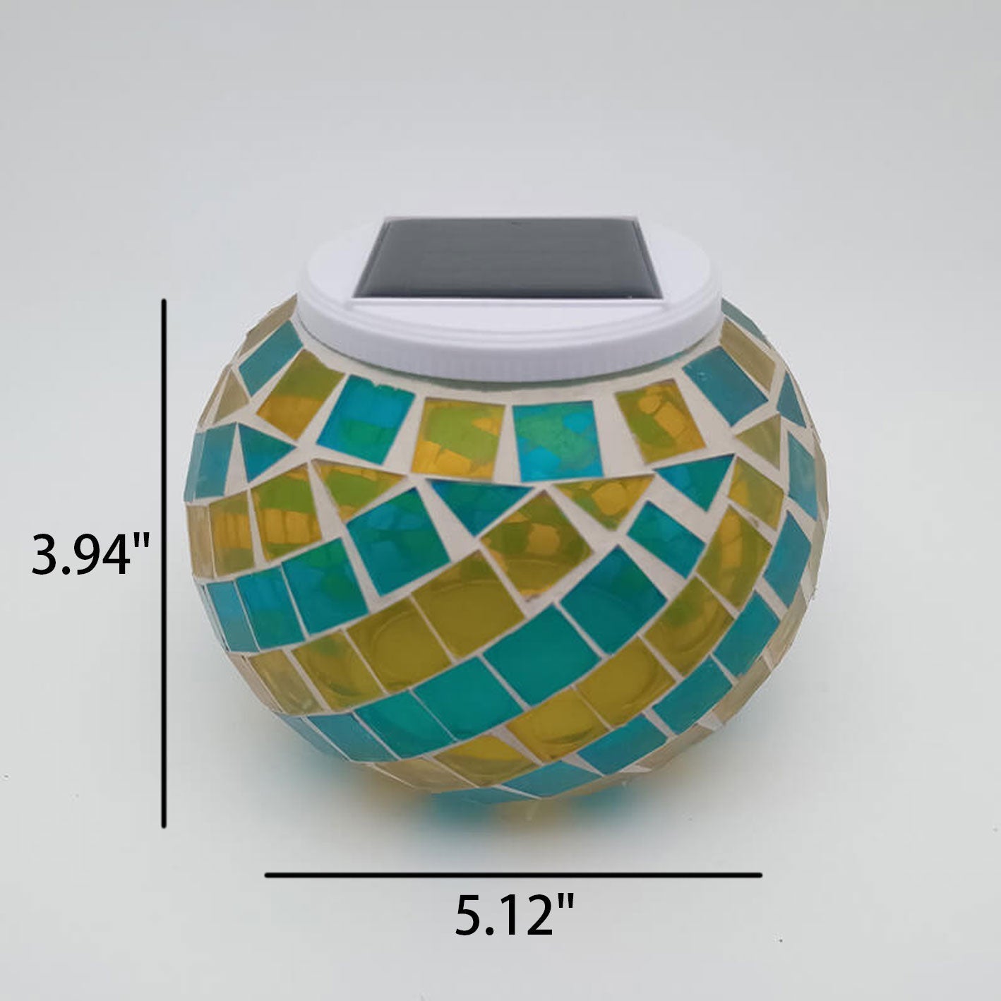 Solar Creative Stained Glass Spiral Pattern Design LED Outdoor Decorative Light