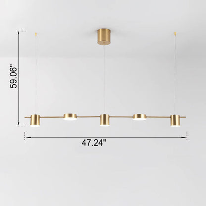 Modern Minimalist Line Round Spotlight LED Island Light Chandelier