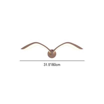 Modern Minimalist Iron Acrylic Gull Arch LED Wall Sconce Lamp For Living Room