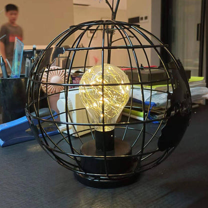 Creative Earth Iron LED Night Light Decorative Table Lamp