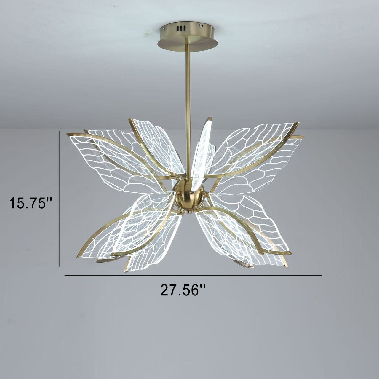 Modern Acrylic Creative Butterfly Wings Design 12/16-Light LED Chandelier