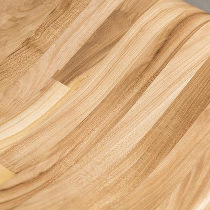 Traditional Japanese Curved Ash Wood Bar Stool Footrest For Dining Room