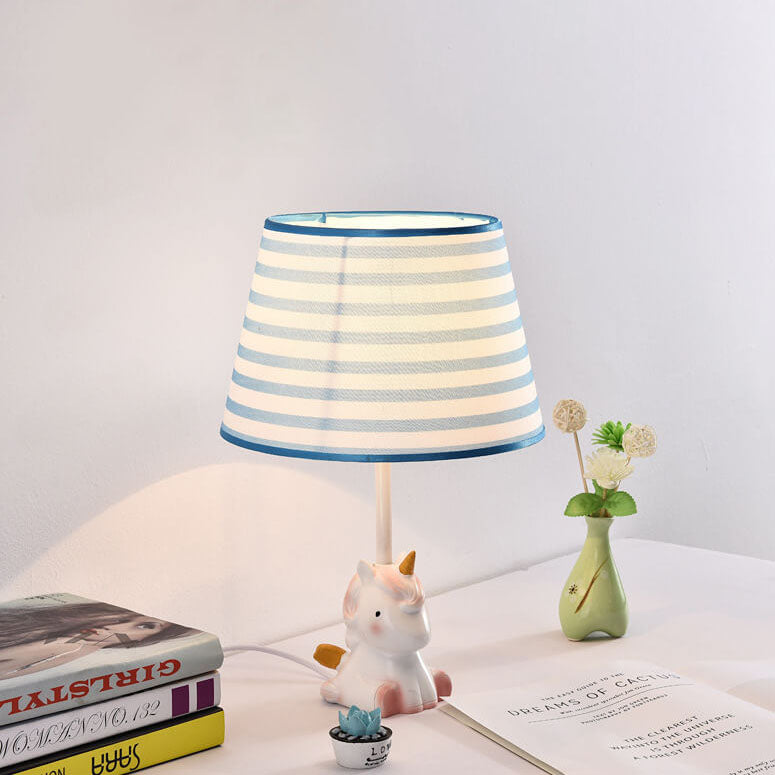 Nordic Fun Cartoon Pattern Resin Fabric Children 1-Light Table Lamp