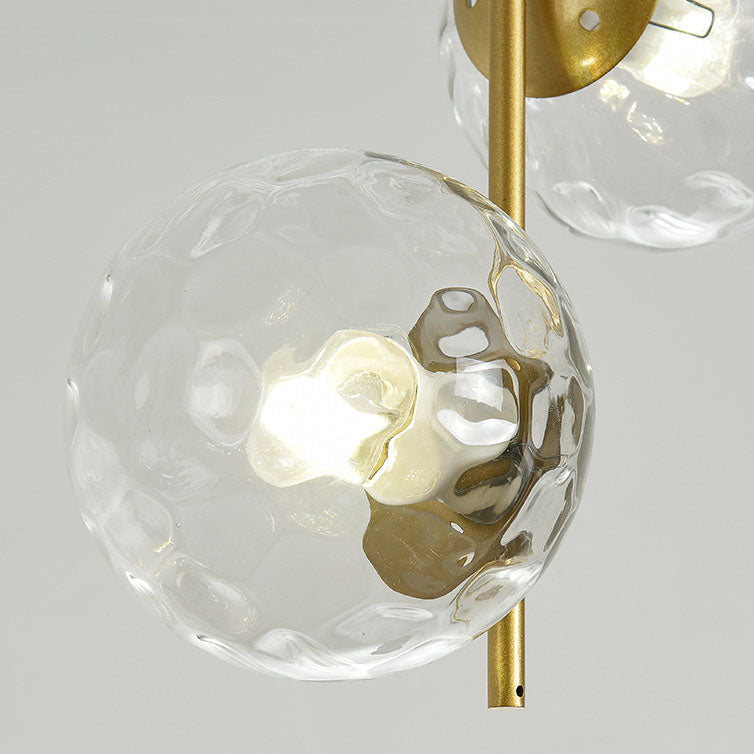 Modern Minimalist Iron Glass 2-Light Chandelier