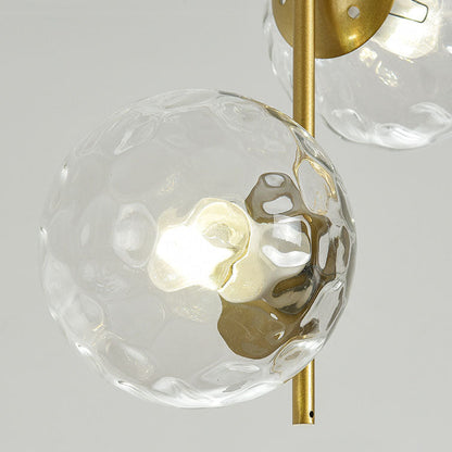 Modern Minimalist Iron Glass 2-Light Chandelier