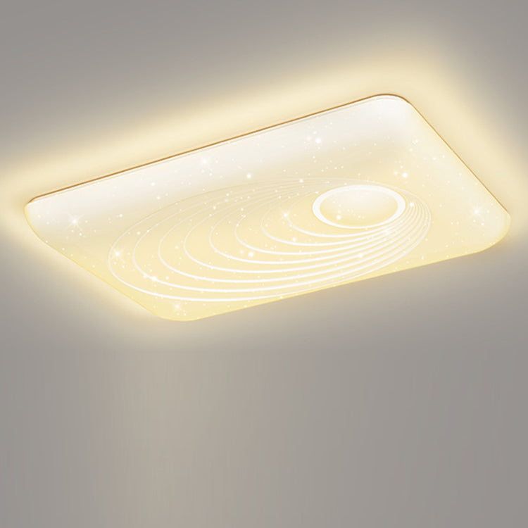 مصباح سقف LED مستطيل الشكل مصنوع من الحديد PVC بتصميم عصري بسيط لغرفة المعيشة 