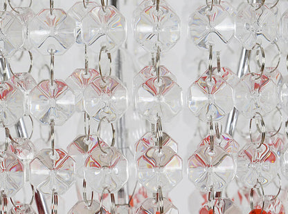 Modern Crystal Beads Colored Column 1-Light Table Lamp