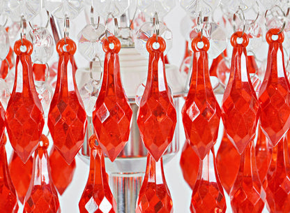 Modern Crystal Beads Colored Column 1-Light Table Lamp