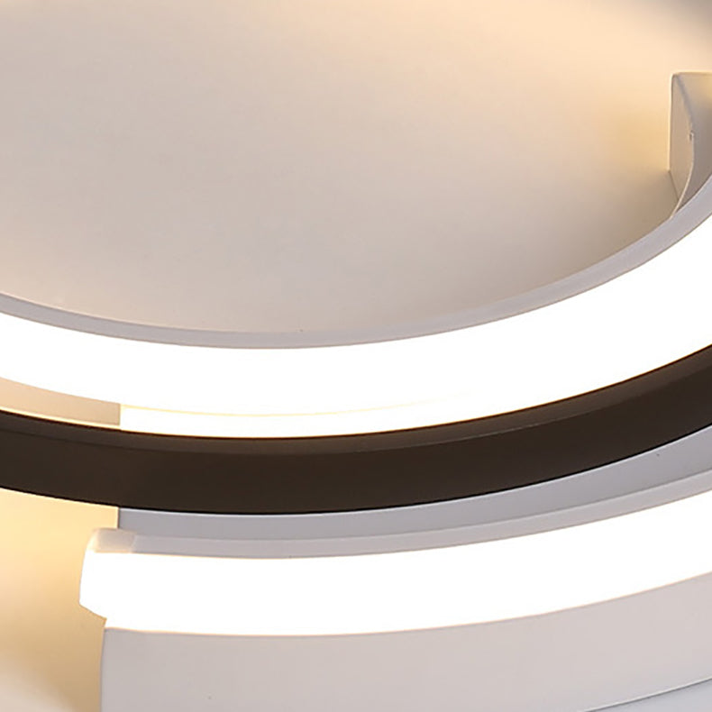 Contemporary Scandinavian Round Iron Aluminum LED Flush Mount Ceiling Light For Living Room