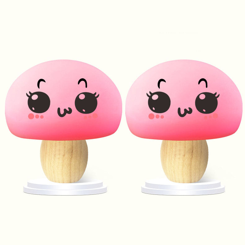 Modern Creative Mushroom Color-changing Log Silicone Pat Night Light Table Lamp
