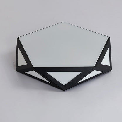モダンでシンプルな透かし彫りのダイヤモンドアクリルシェード付きLEDフラッシュマウントシーリングライト（リビングルーム用） 