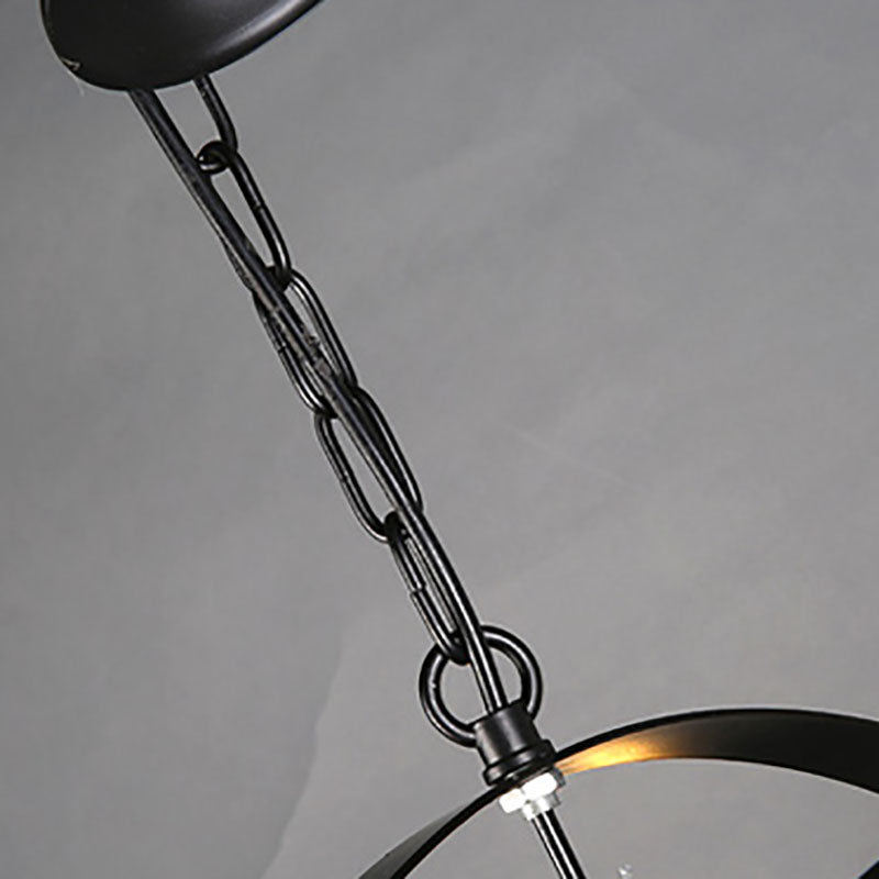 Traditional Colonial Round Ball Candelabra Iron 6/8 Light Chandelier For Living Room