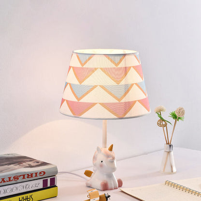 Nordic Fun Cartoon Pattern Resin Fabric Children 1-Light Table Lamp