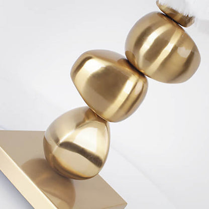 Nordic Creative White Feather Pom Pom 1-Light Table Lamp