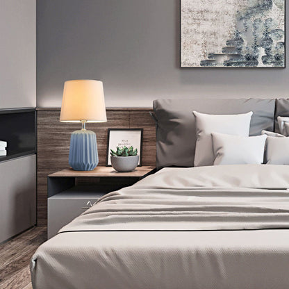 Nordic Macaron Ceramic Fabric 1-Light Table Lamp