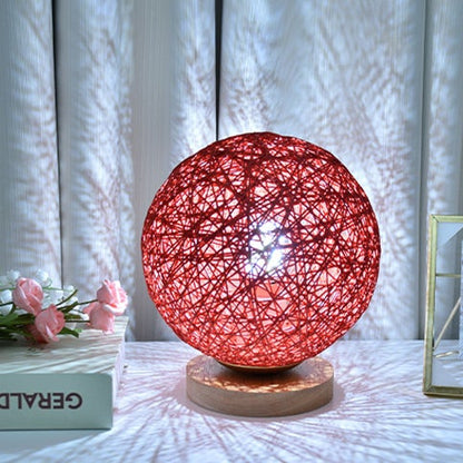 Modern Minimalist Hemp Vine Weaving 1-Light LED Table Lamp