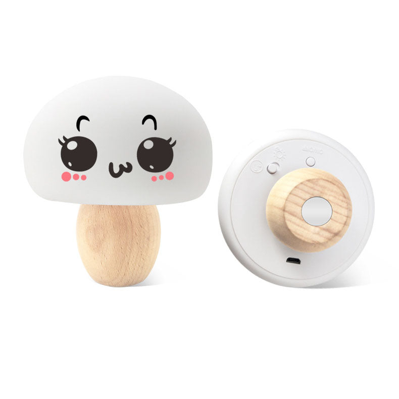 Modern Creative Mushroom Color-changing Log Silicone Pat Night Light Table Lamp