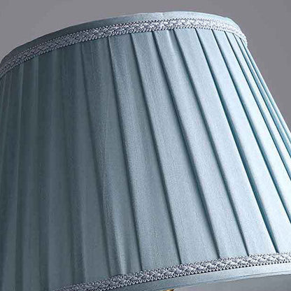 Traditional Chinese Ceramic Enamel Fabric 1-Light Table Lamp For Living Room