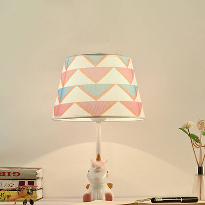 Nordic Fun Cartoon Pattern Resin Fabric Children 1-Light Table Lamp