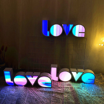 Modern Art Deco Waterproof PS LOVE Letter LED Table Lamp For Bedroom