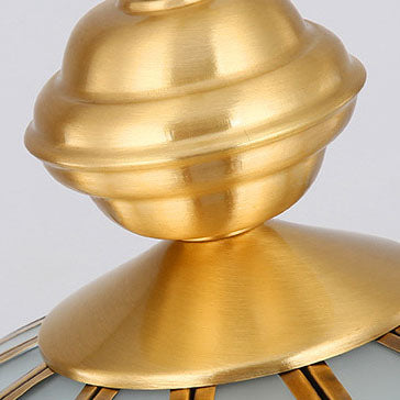Contemporary Luxury Copper Finish Frame Round Glass 3/5-Light Pendant Light For Dining Room