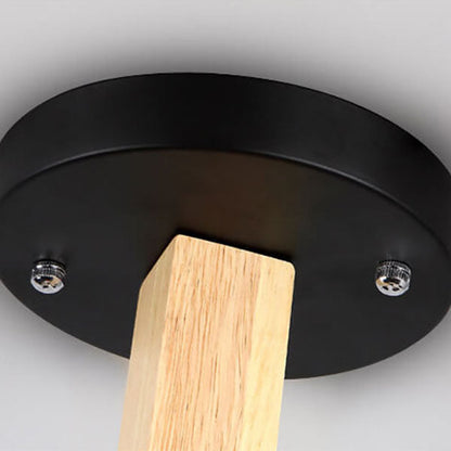 Scandinavian Minimalist Log 6/8-Light Island Light Chandelier