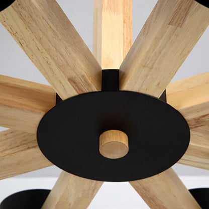 Scandinavian Minimalist Log 6/8-Light Island Light Chandelier