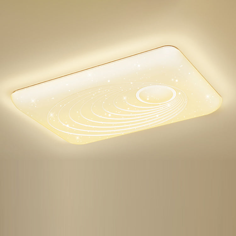 مصباح سقف LED مستطيل الشكل مصنوع من الحديد PVC بتصميم عصري بسيط لغرفة المعيشة 