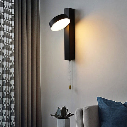 Nordic Simple Wrought Iron Acrylic Pull Wire Switch LED Wall Sconce Lamp