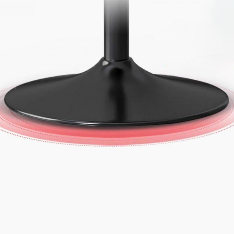 Contemporary Luxury Curved Faux Leather Height Adjustable Swivel Bar Stool Backrest Footrest For Dining Room