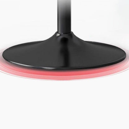 Contemporary Luxury Curved Faux Leather Height Adjustable Swivel Bar Stool Backrest Footrest For Dining Room