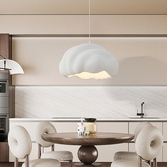 Modern Minimalist Round High-Density Polyethylene 1-Light Pendant Light For Bedroom