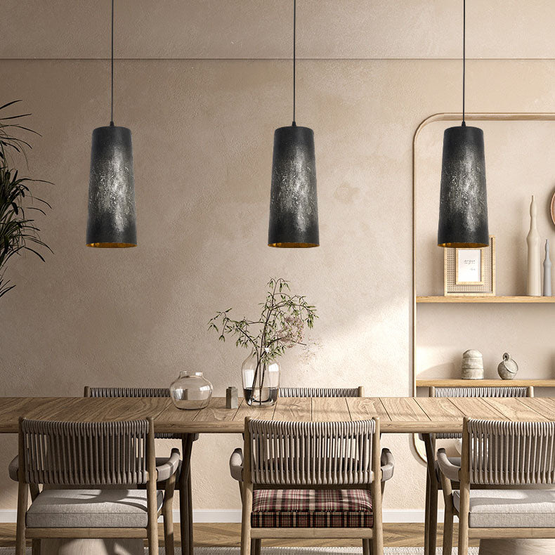 Industrial Japanese Simple Steel Cylinder 1-Light Pendant Light