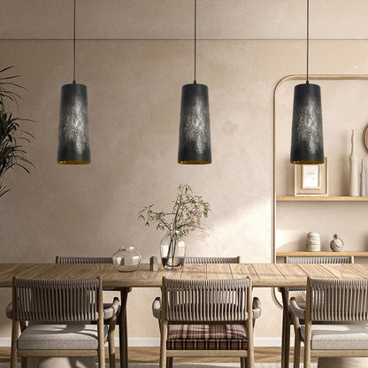 Industrial Japanese Simple Steel Cylinder 1-Light Pendant Light